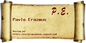 Pavle Erazmus névjegykártya